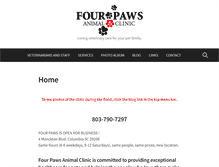 Tablet Screenshot of fourpawsanimalclinic.com